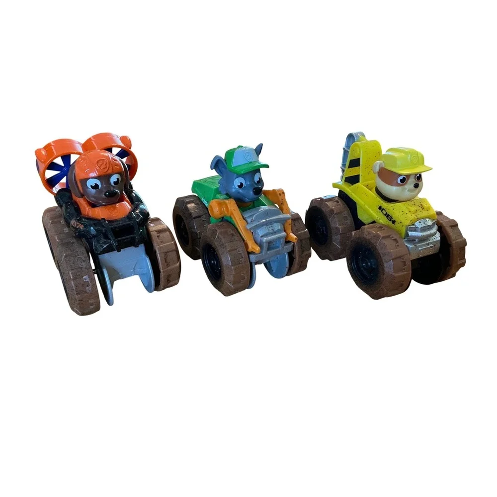 Paw Patrol Dino Rescue True Metal Zuma Rocky Rubble Muddy Diecast Vehicle Lot 3